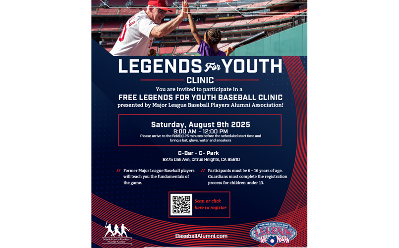 FREE LEGENDS FOR YOUTH BASEBALL CLINIC